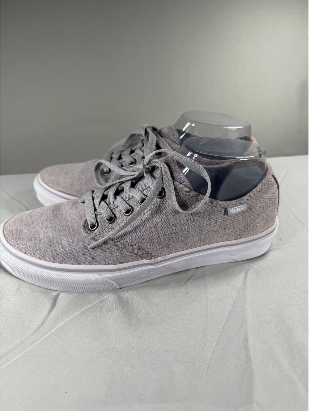 Vans Women's Gray Canvas Low Top Sneakers Size 8.5 - Picture 7 of 8
